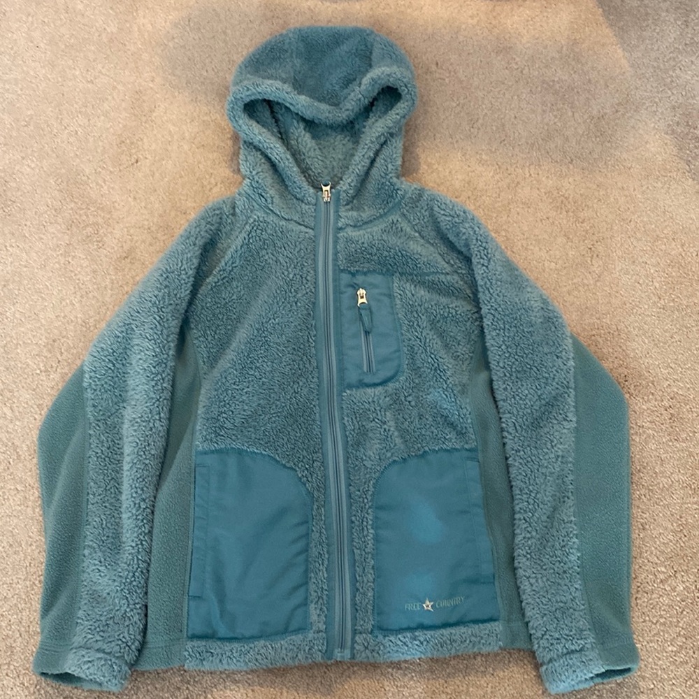 FREE COUNTRY Blue Fluffy Jacket